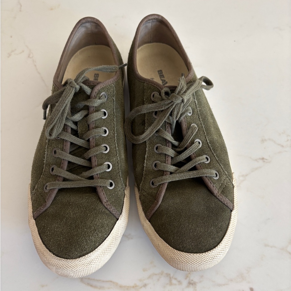 SeaVees Olive Green Suede Sneakers